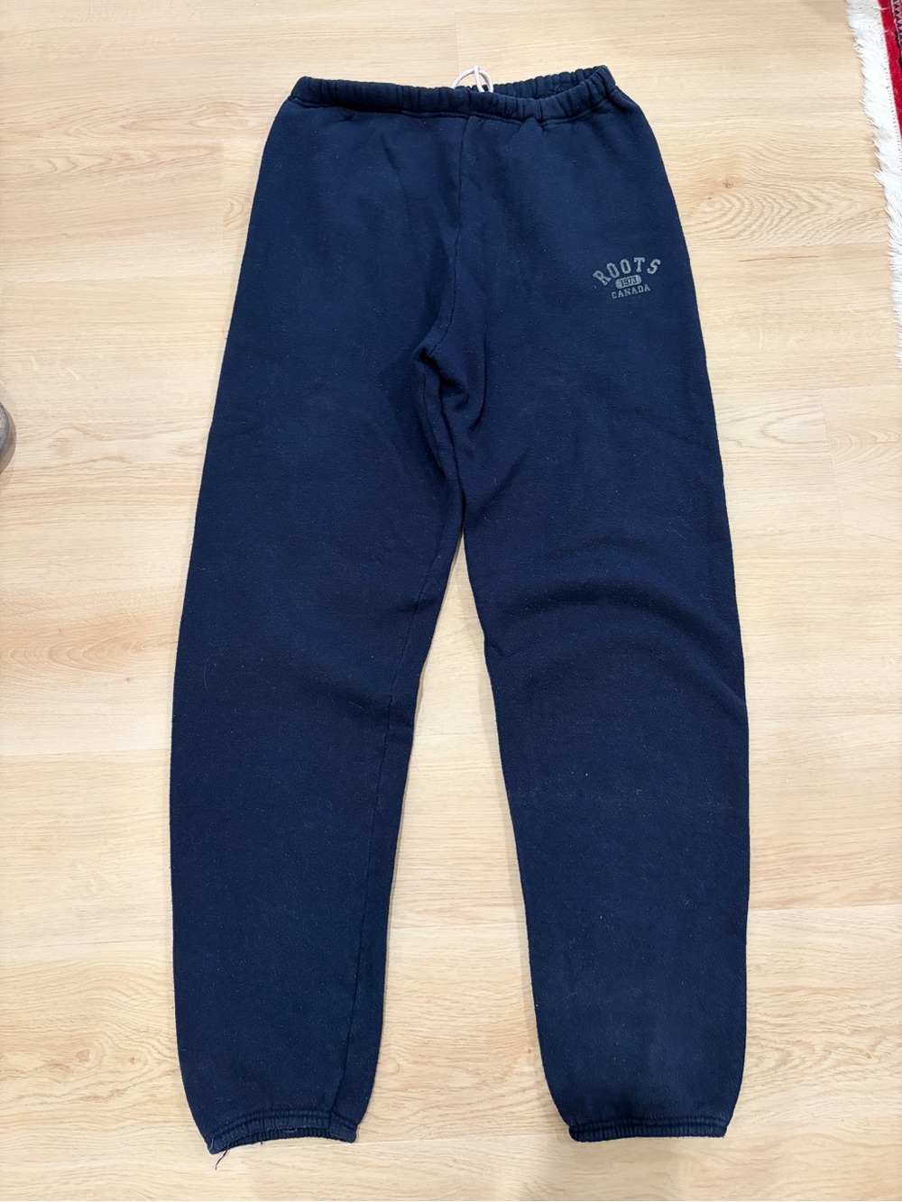 VINTAGE Roots Men’s Heavy Cotton Navy Sweatpants - Large